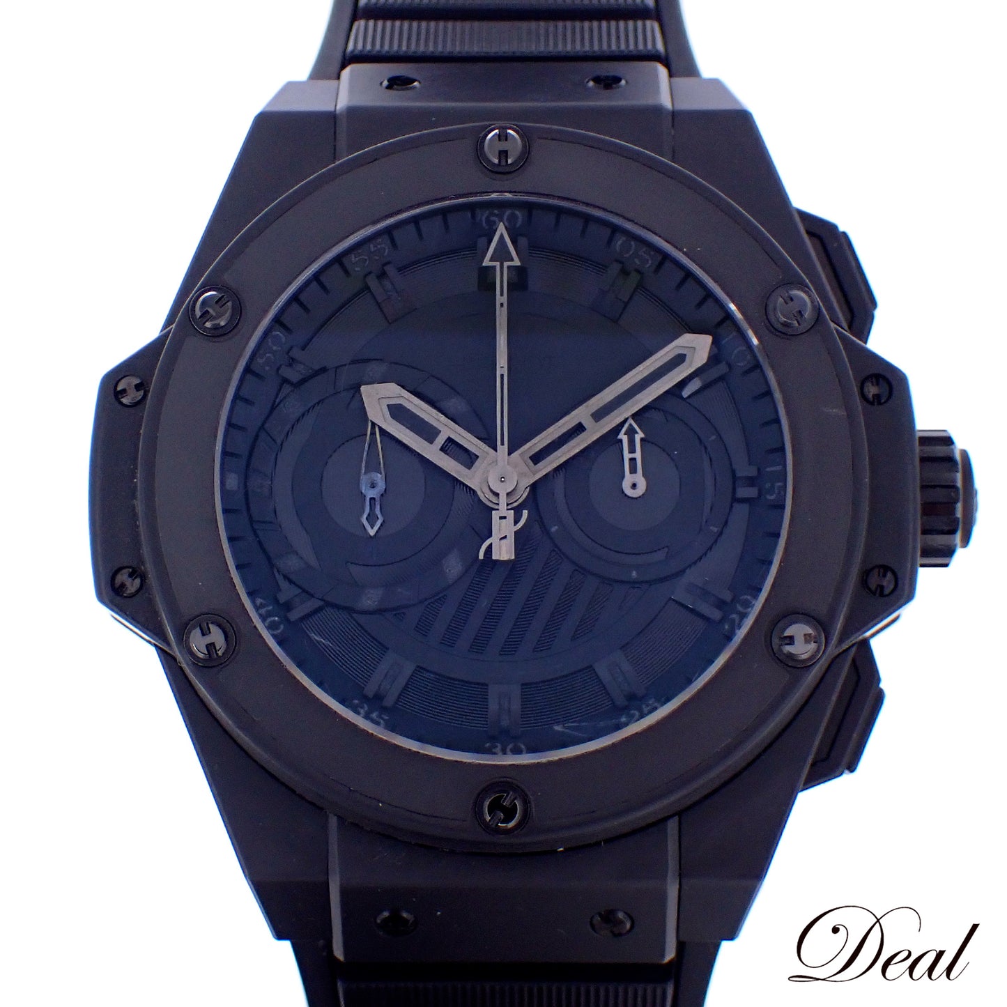 500本限定 HUBLOT ウブロ キングパワーフドロワイヤント オールブラック 715.CI.1110.RX メンズ 腕時計