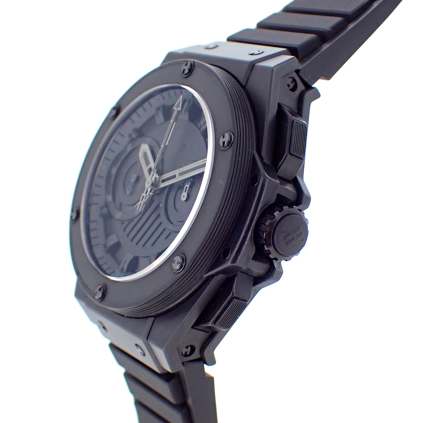 500本限定 HUBLOT ウブロ キングパワーフドロワイヤント オールブラック 715.CI.1110.RX メンズ 腕時計