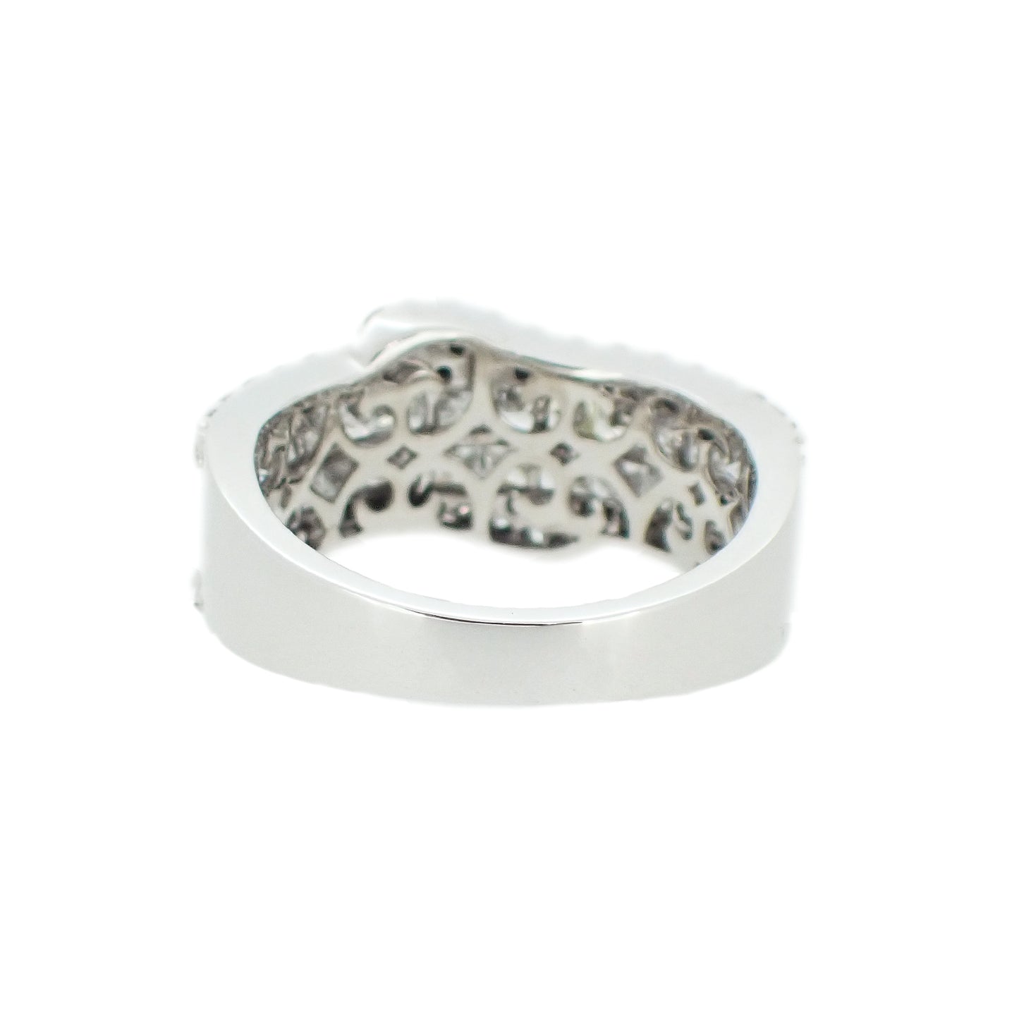 K18WG プリンセスカット デザイン ダイヤモンド 1.96ct 11号 レディース リング 指輪