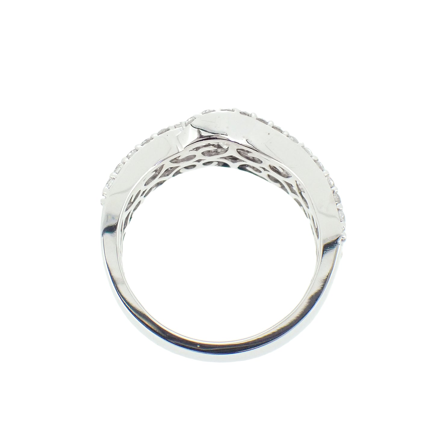 K18WG プリンセスカット デザイン ダイヤモンド 1.96ct 11号 レディース リング 指輪