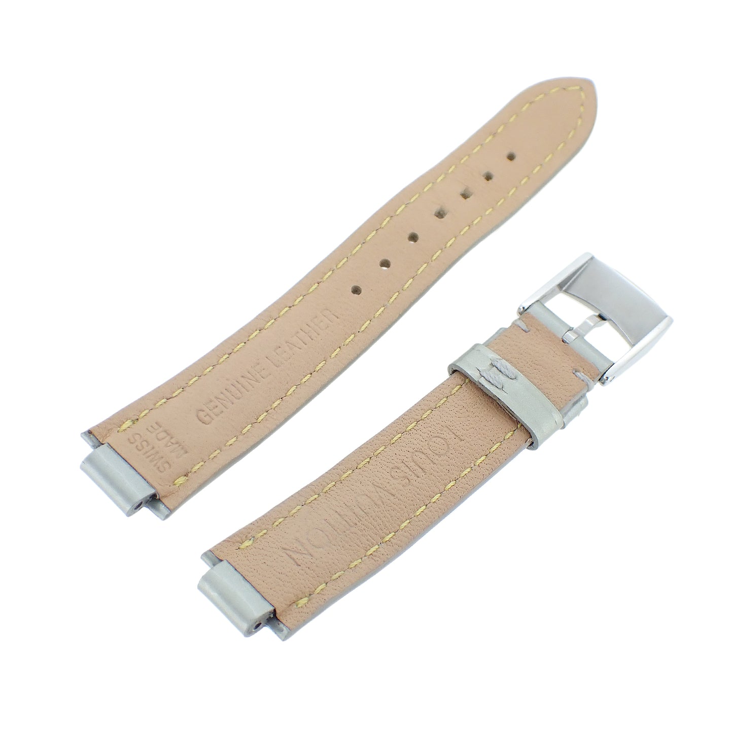 LOUIS VUITTON ルイ・ヴィトン 純正 レザーベルト タンブール用 尾錠付き シルバー シルバー レディース 時計ベルト
LV