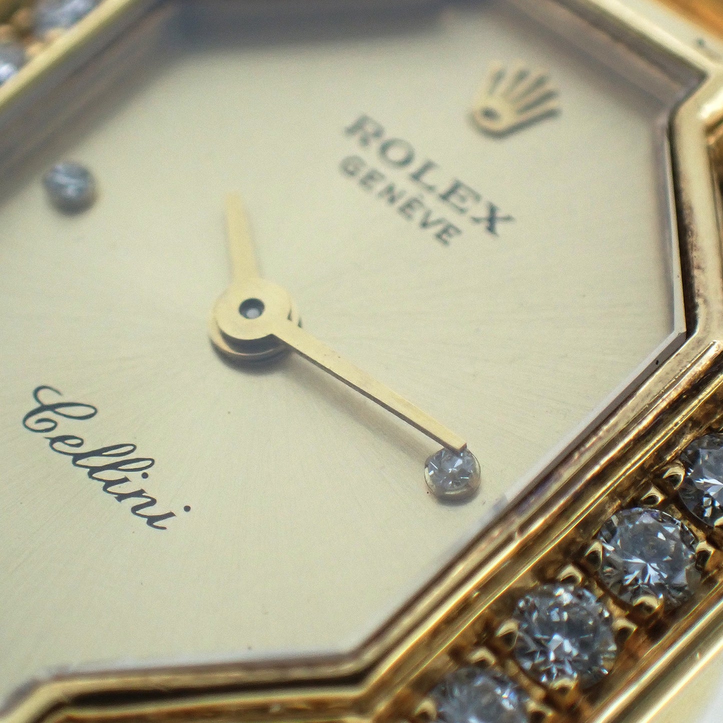 K18YG ベゼルダイヤ ROLEX ロレックス チェリーニ 3PD L 2255 レディース 腕時計