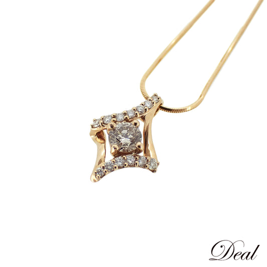K18PG ダイヤモンド 0.521ct レディース ネックレス
