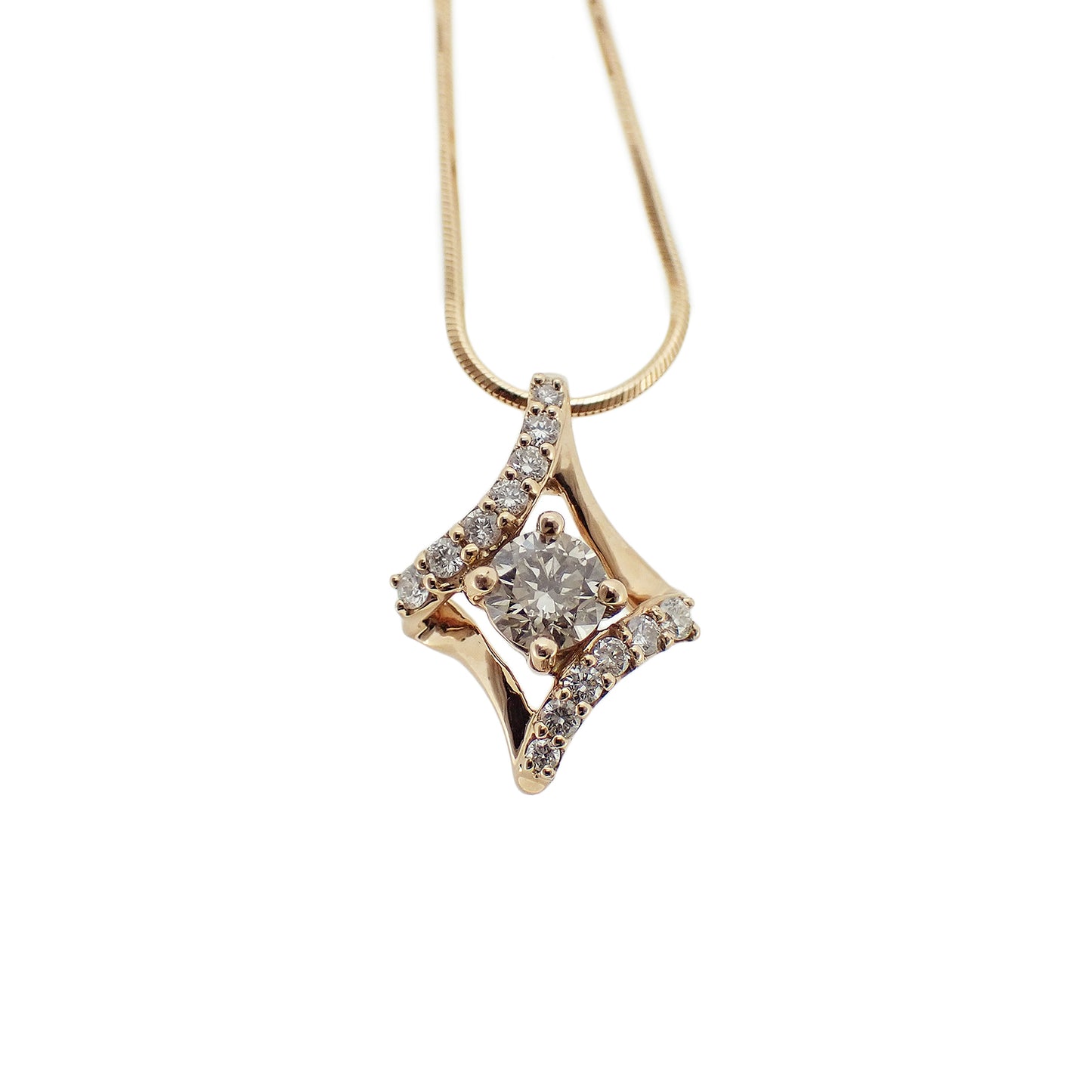 K18PG ダイヤモンド 0.521ct レディース ネックレス