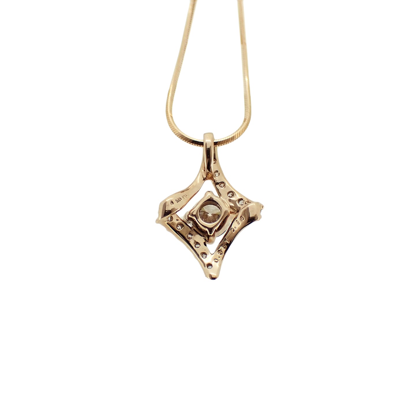 K18PG ダイヤモンド 0.521ct レディース ネックレス