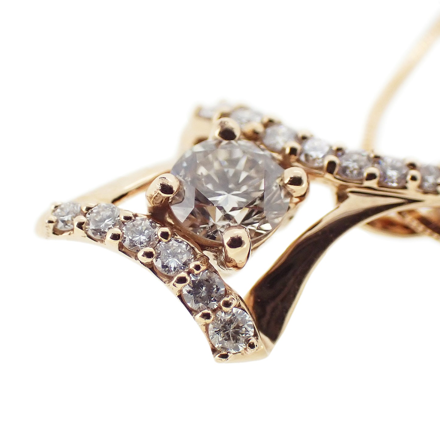 K18PG ダイヤモンド 0.521ct レディース ネックレス