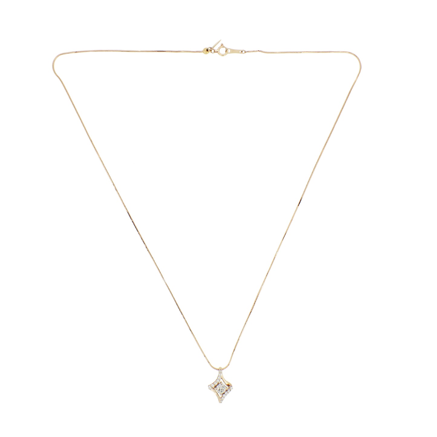 K18PG ダイヤモンド 0.521ct レディース ネックレス