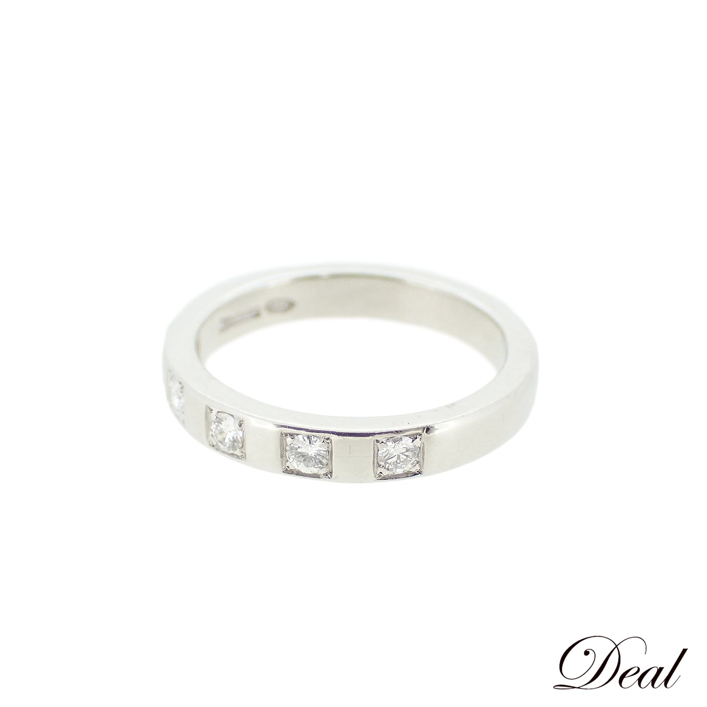 BVLGARI ブルガリ マリーミー Pt950 5Pダイヤ 日本サイズ9号 レディース リング 指輪