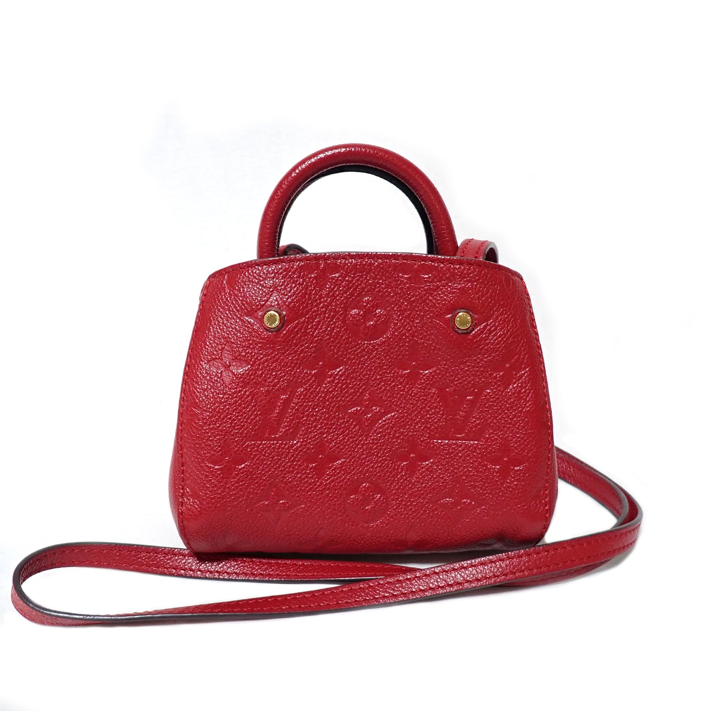 LOUIS VUITTON ルイ・ヴィトン ナノ モンテーニュ モノグラム プラント M50865 レッド レディース ショルダーバッグ
LV