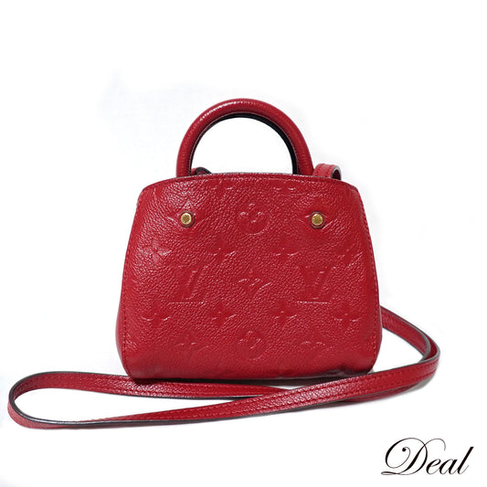 LOUIS VUITTON ルイ・ヴィトン ナノ モンテーニュ モノグラム プラント M50865 レッド レディース ショルダーバッグ
LV