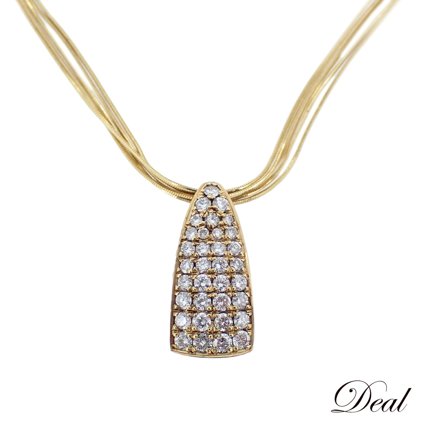 ダイヤ ネックレス　K18　YG　1.5ct レディース ネックレス