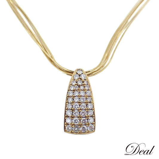 ダイヤ ネックレス　K18　YG　1.5ct レディース ネックレス