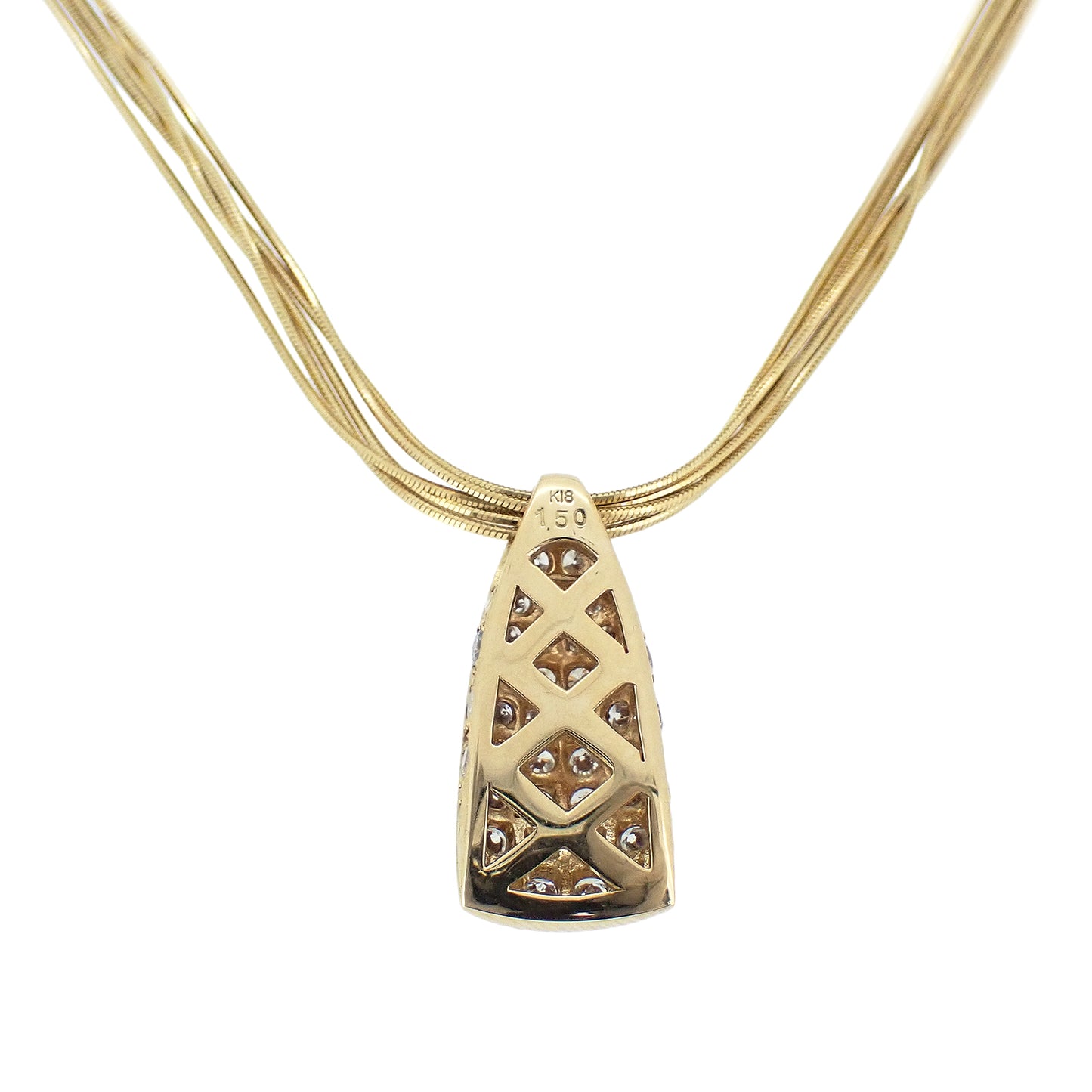 ダイヤ ネックレス　K18　YG　1.5ct レディース ネックレス