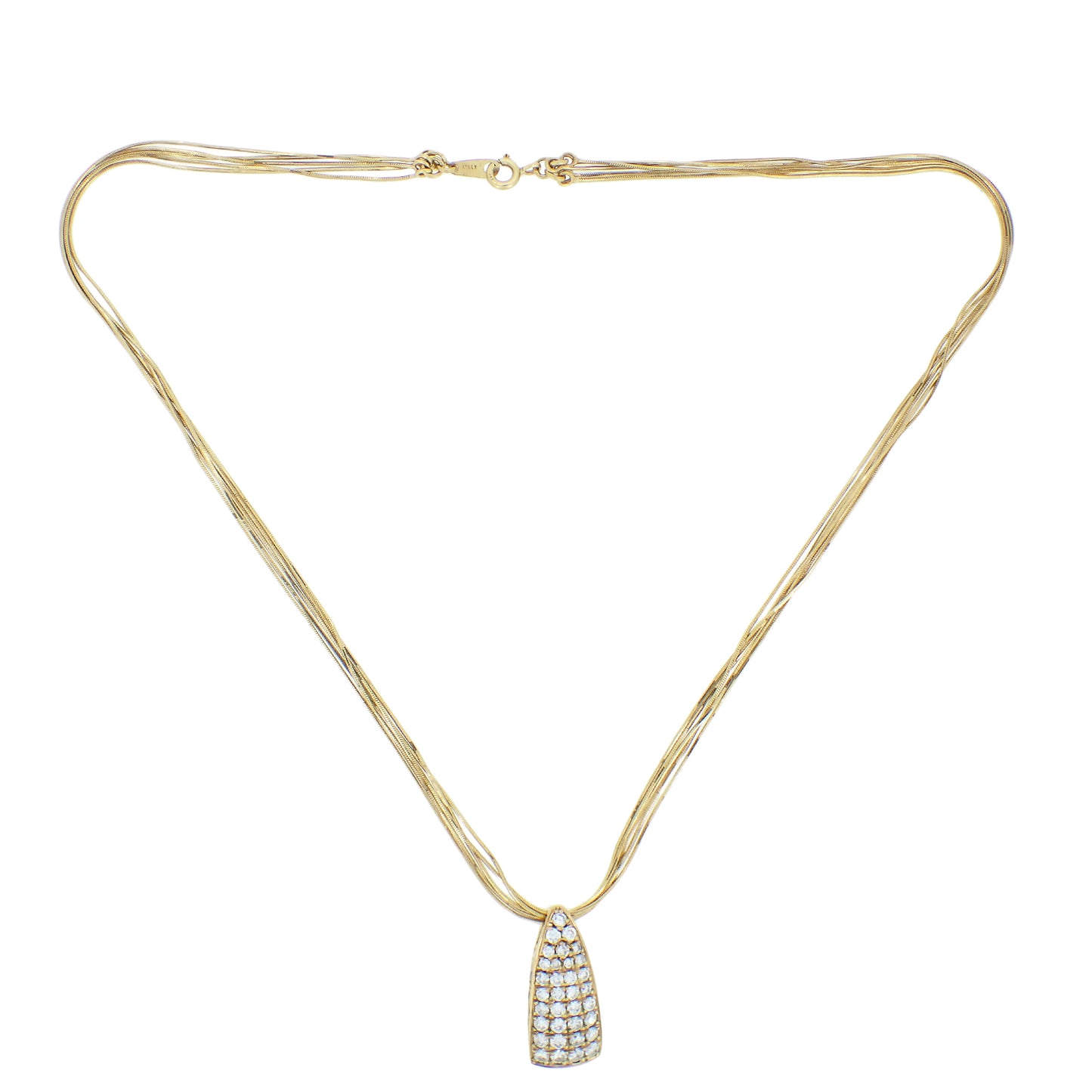 ダイヤ ネックレス　K18　YG　1.5ct レディース ネックレス