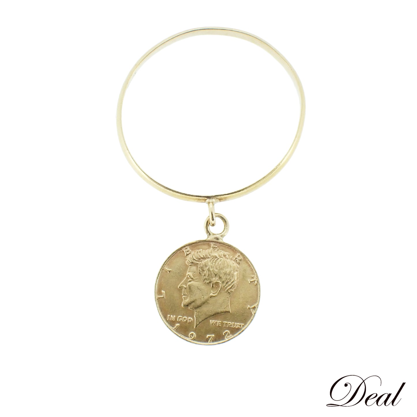 コイン リング K18 YG レディース リング 指輪