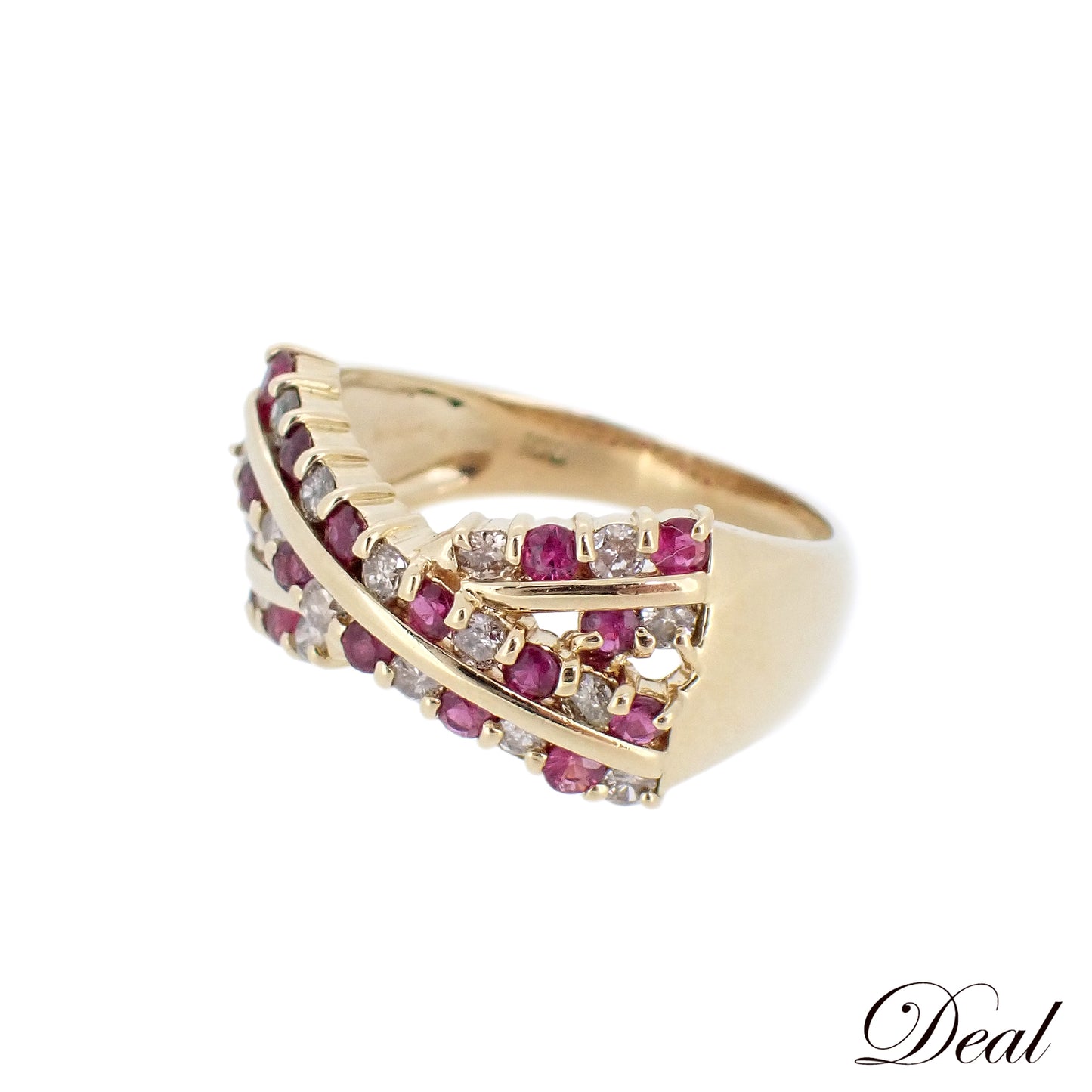 YG ルビー ダイヤ リング　K18 ダイヤ　ルビー レディース リング 指輪