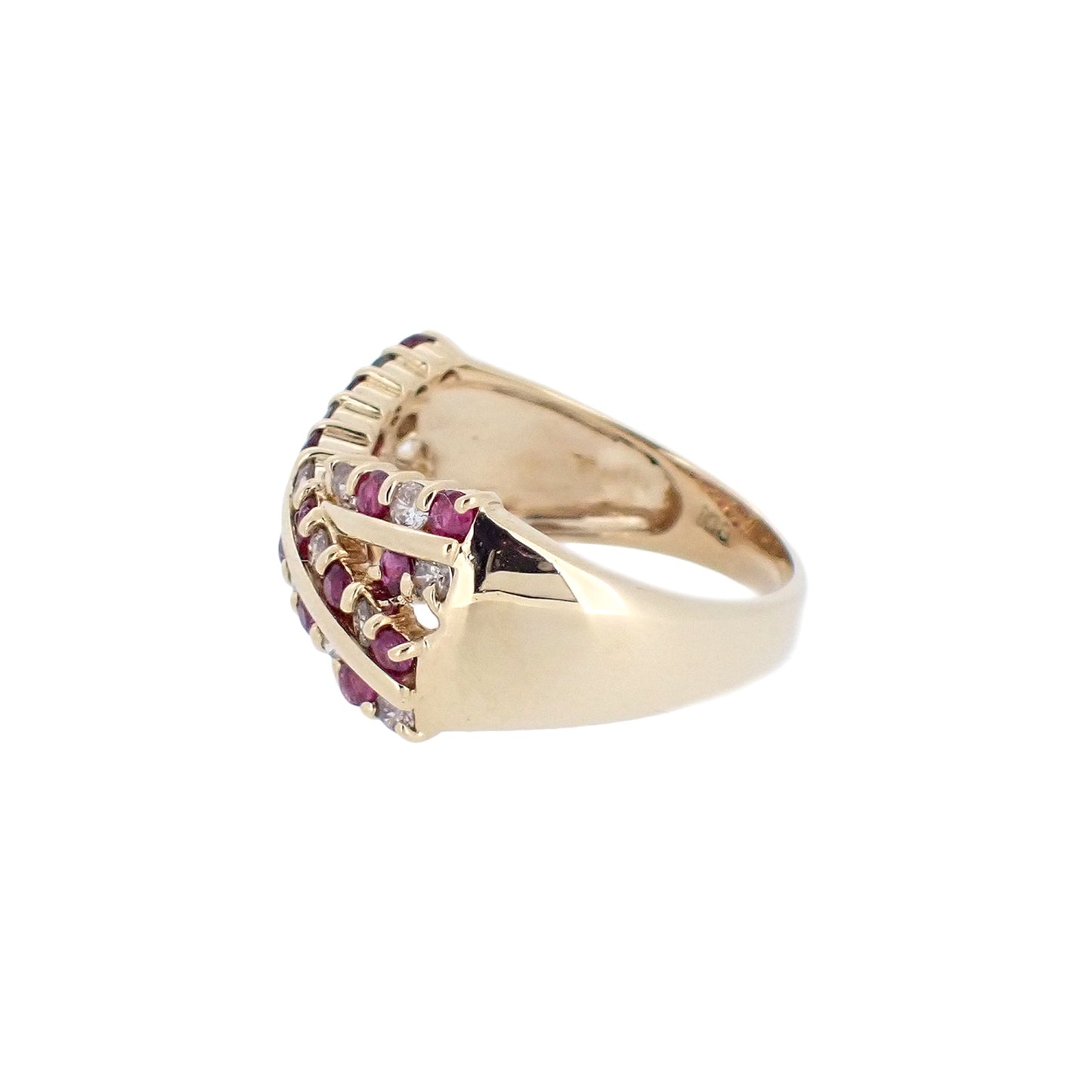 ルビー ダイヤ リング　K18 ダイヤ　ルビー レディース リング 指輪