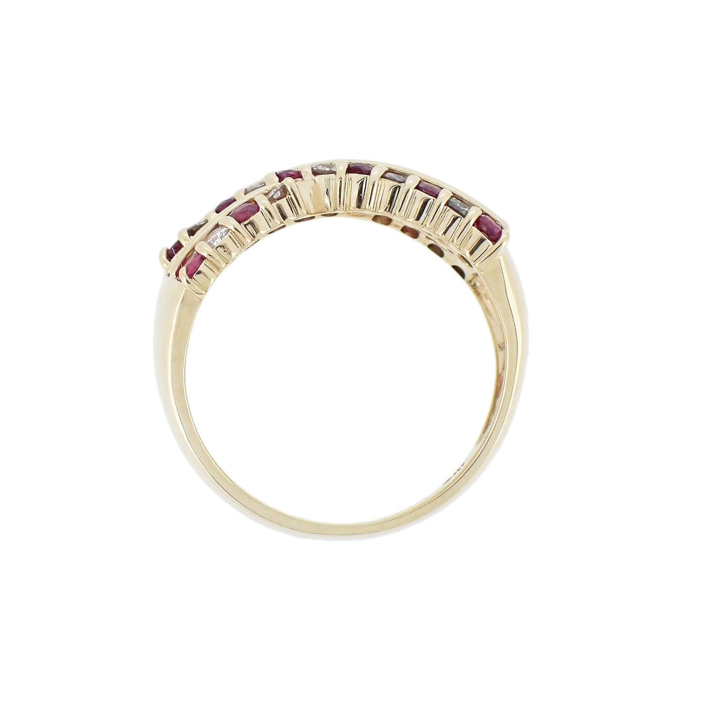 ルビー ダイヤ リング　K18 ダイヤ　ルビー レディース リング 指輪