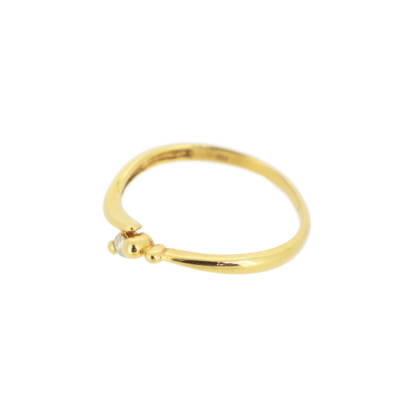 ダイヤ リング k18 YG レディース リング 指輪