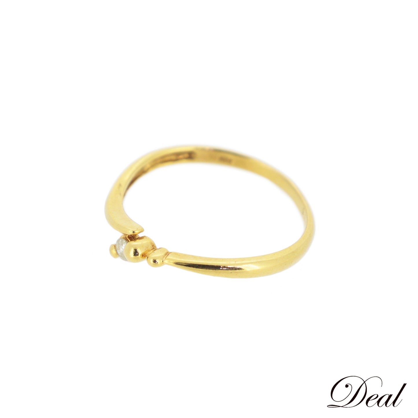 ダイヤ リング k18 YG レディース リング 指輪