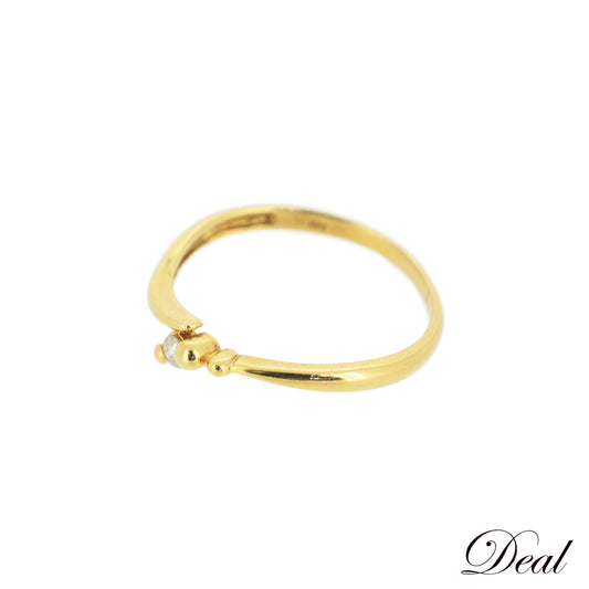 ダイヤ リング k18 YG レディース リング 指輪