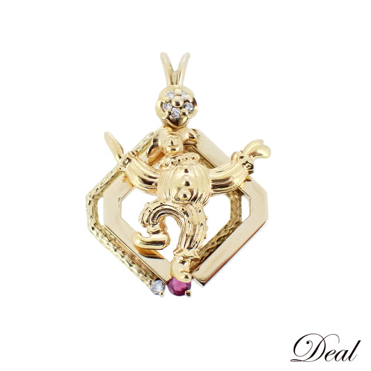 ピエロ デザイン スイング トップ K18 YG レディース ペンダントトップ