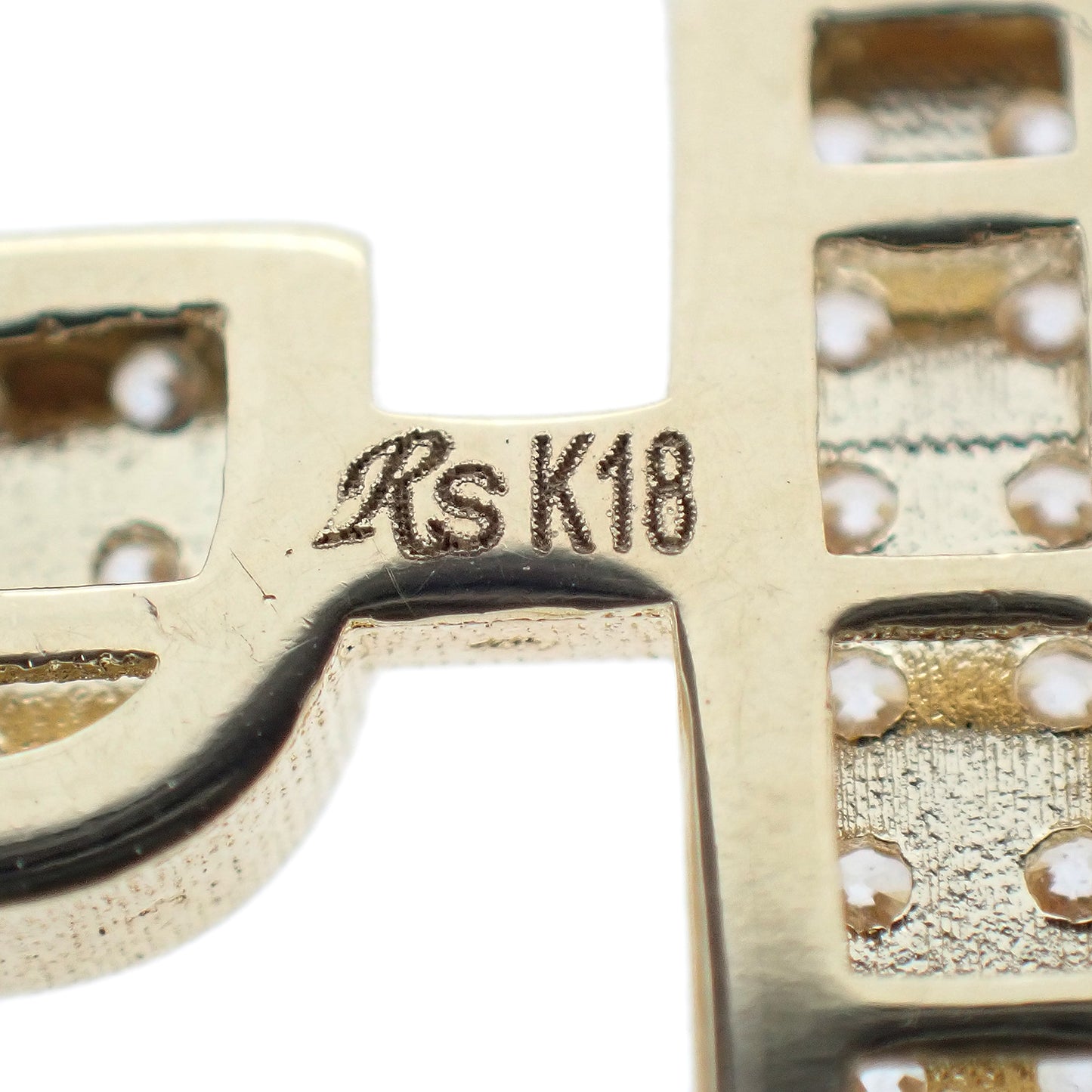 LV　ロゴ　トップ　K18　YG　5.4ｇ レディース ペンダントトップ