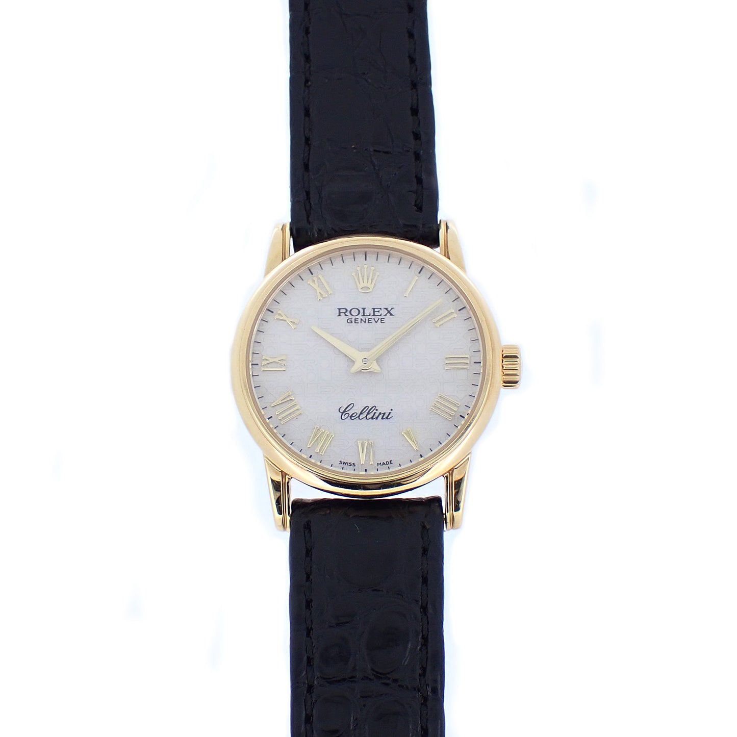 K18YG ROLEX ロレックス チェリーニ K 6111 ホリコンピュータ レディース 腕時計