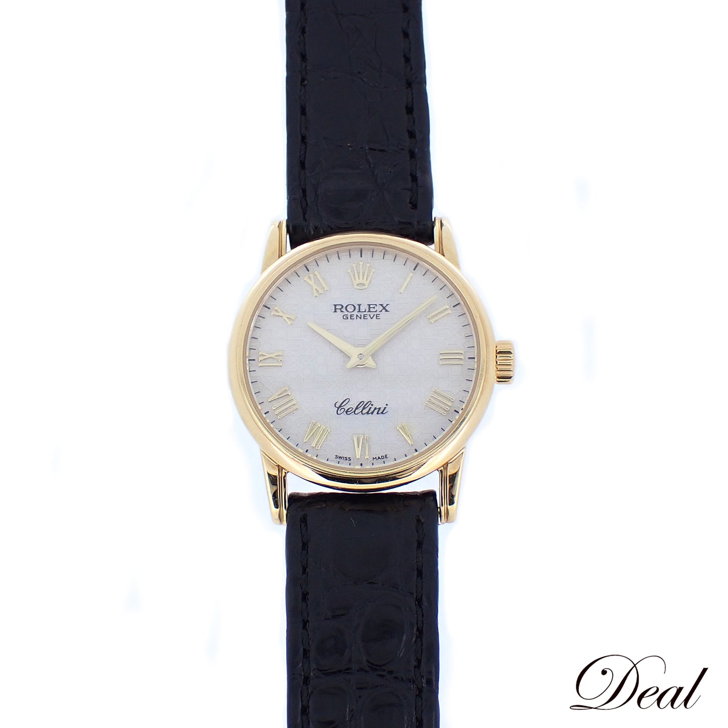 K18YG ROLEX ロレックス チェリーニ K 6111 ホリコンピュータ レディース 腕時計