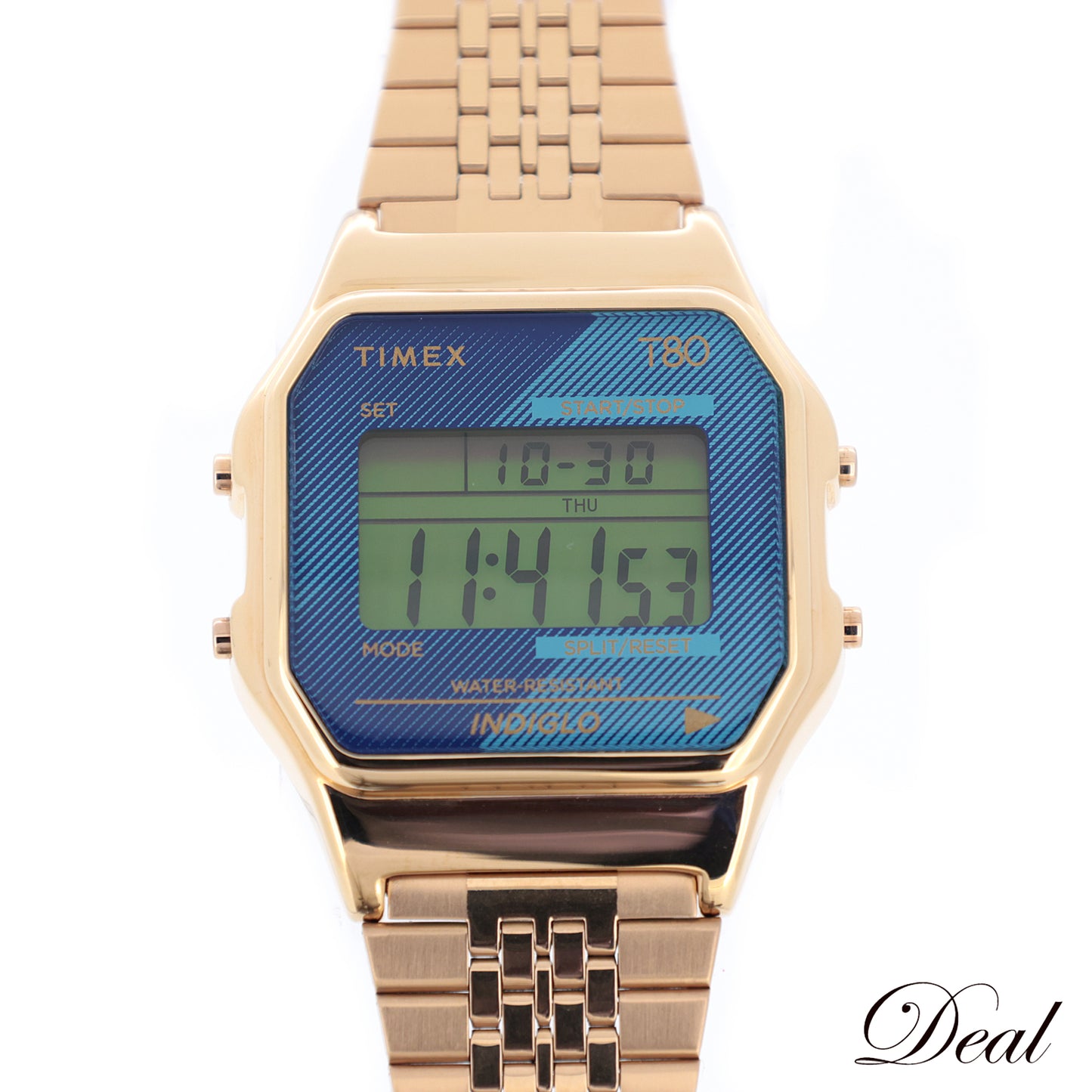 TIMEX タイメックス TIMEX T80 tx-TW2V19600 ローズゴールド ブルー メンズ 腕時計