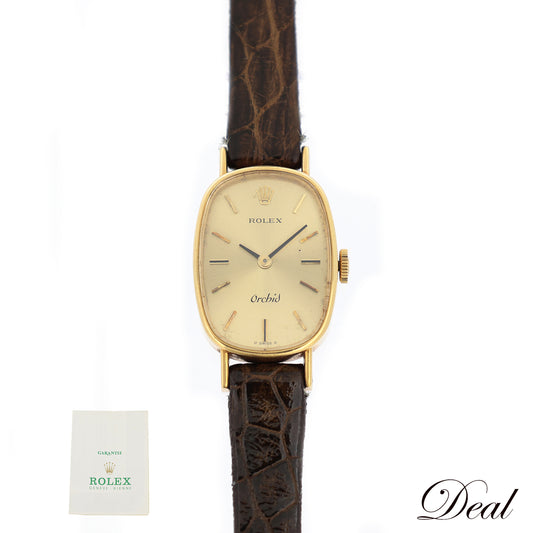 K18YG ROLEX ロレックス オーキッド 2679 ヴィンテージ 1975年 レディース 腕時計