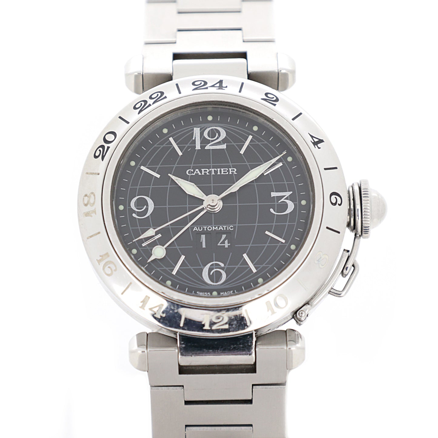 Cartier カルティエ パシャC メリディアン GMT W31049M7 メンズ 腕時計