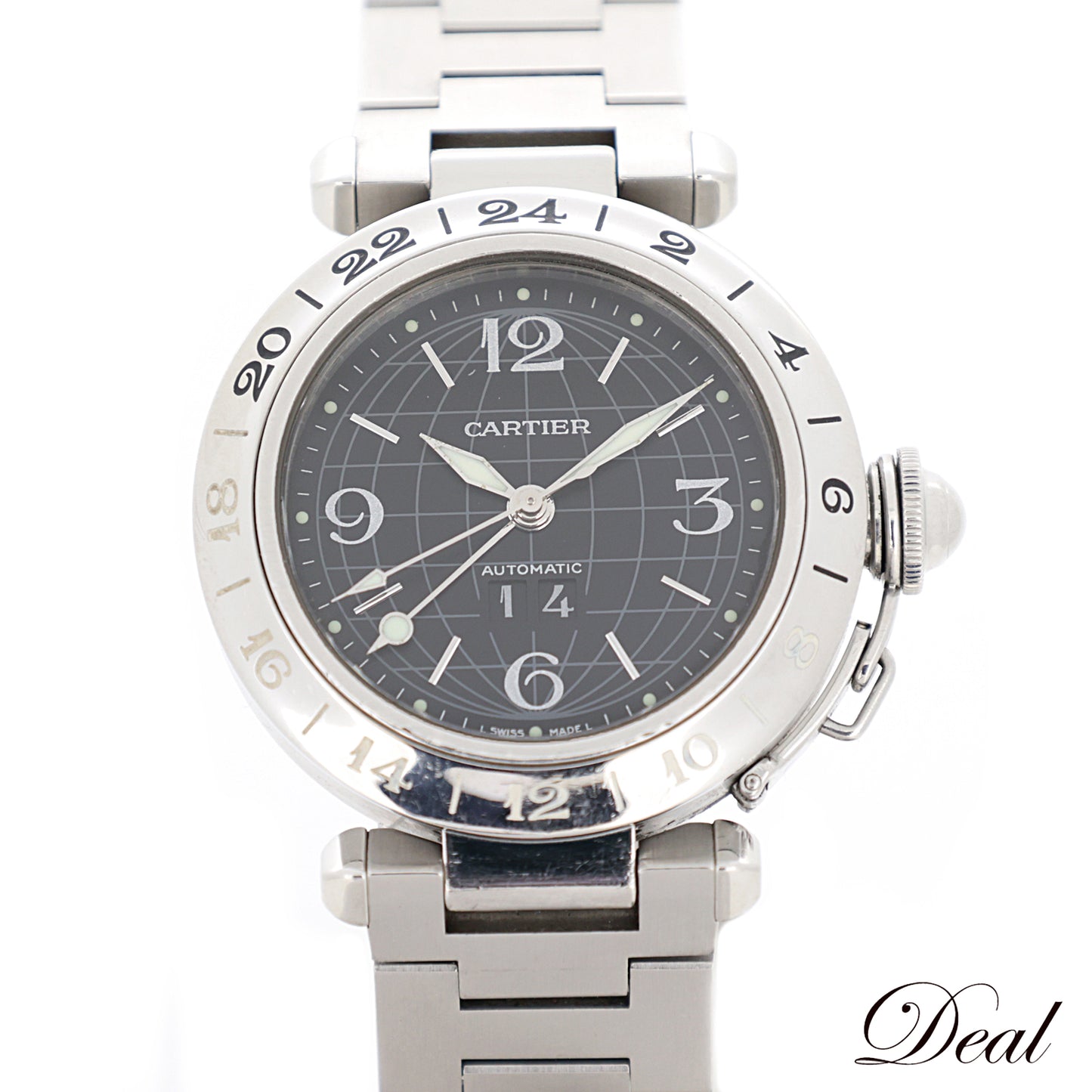 Cartier カルティエ パシャC メリディアン GMT W31049M7 メンズ 腕時計
