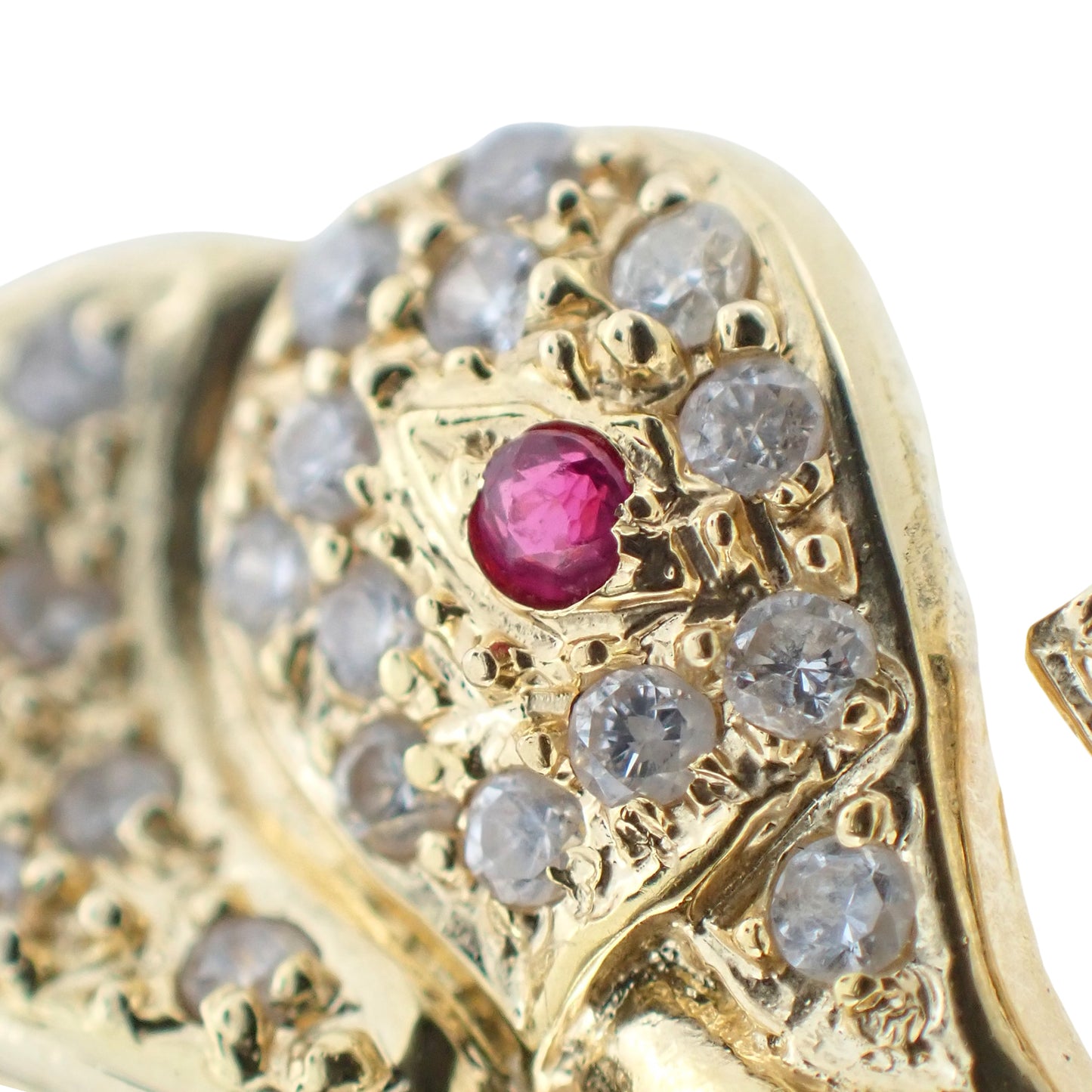 K18YG 象モチーフ ダイヤ 0.35ct 9.3g ゴールド レディース ネックレス