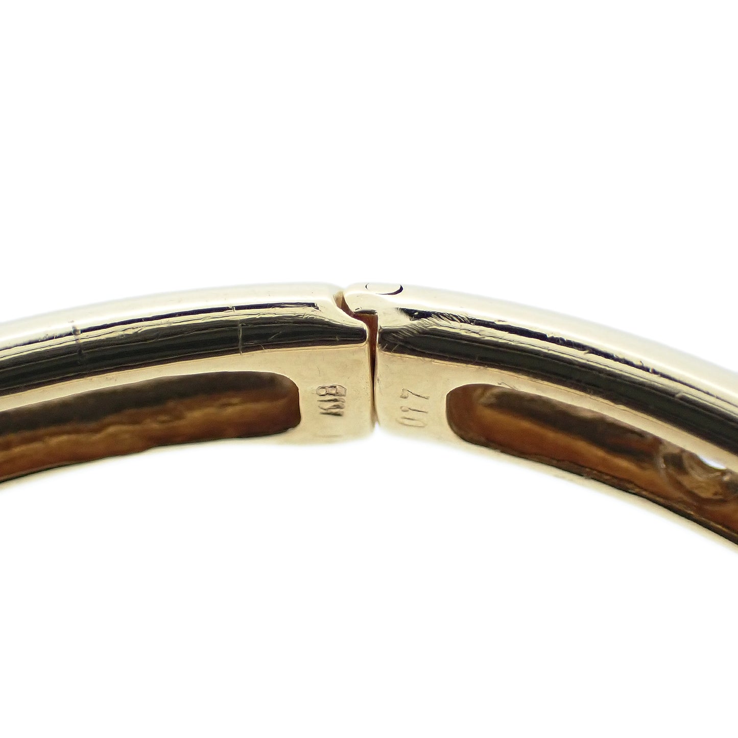 K18YG ダイヤ 0.17ct 3.4g バングル ゴールド レディース ブレスレット