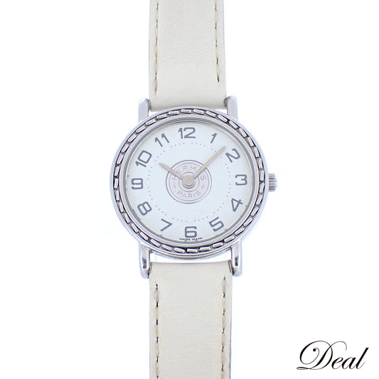 HERMES エルメス セリエ ホワイト レディース 腕時計