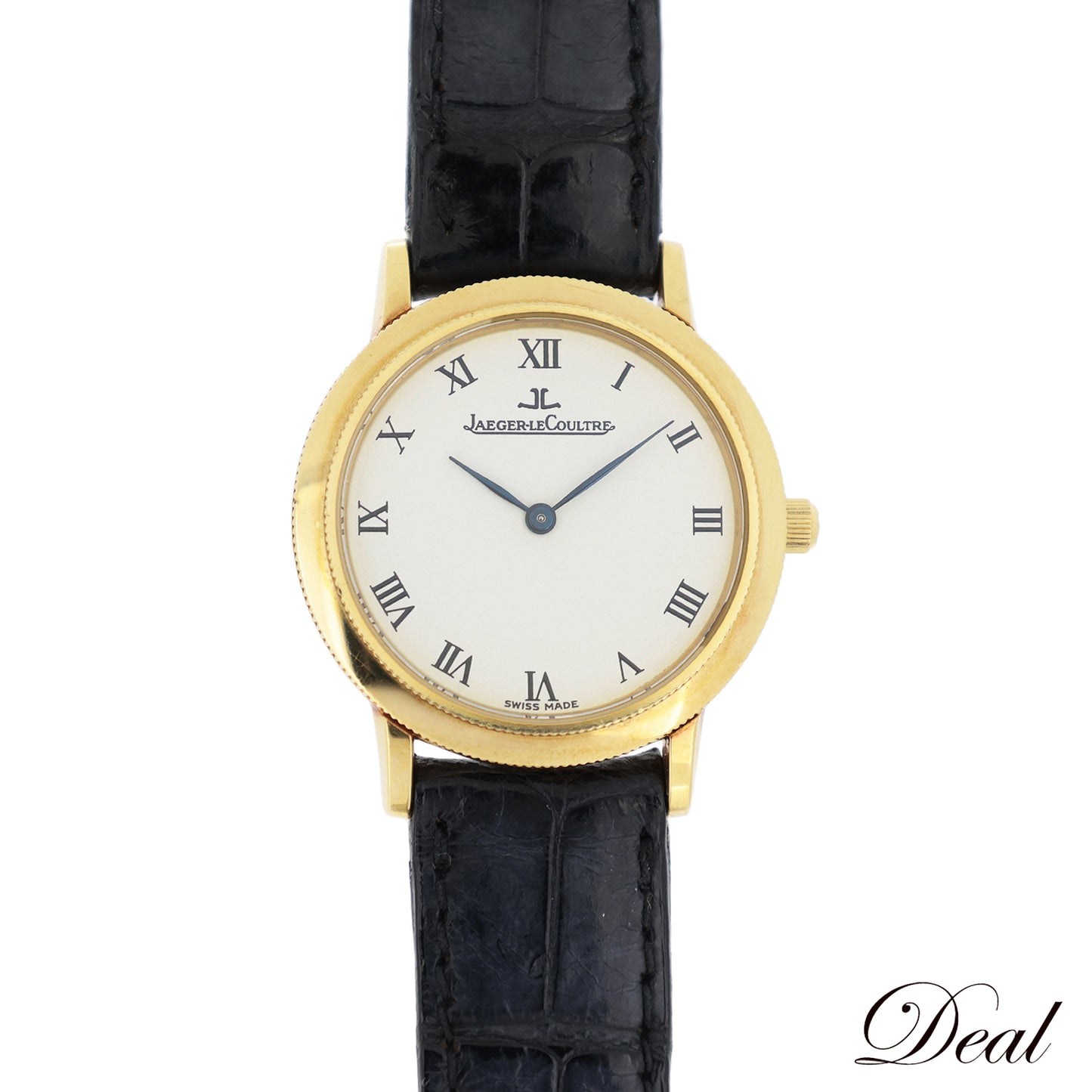 K18YG JAEGER LECOULTRE ジャガールクルト ジェントローム 153.1.86 ホワイト レディース 腕時計