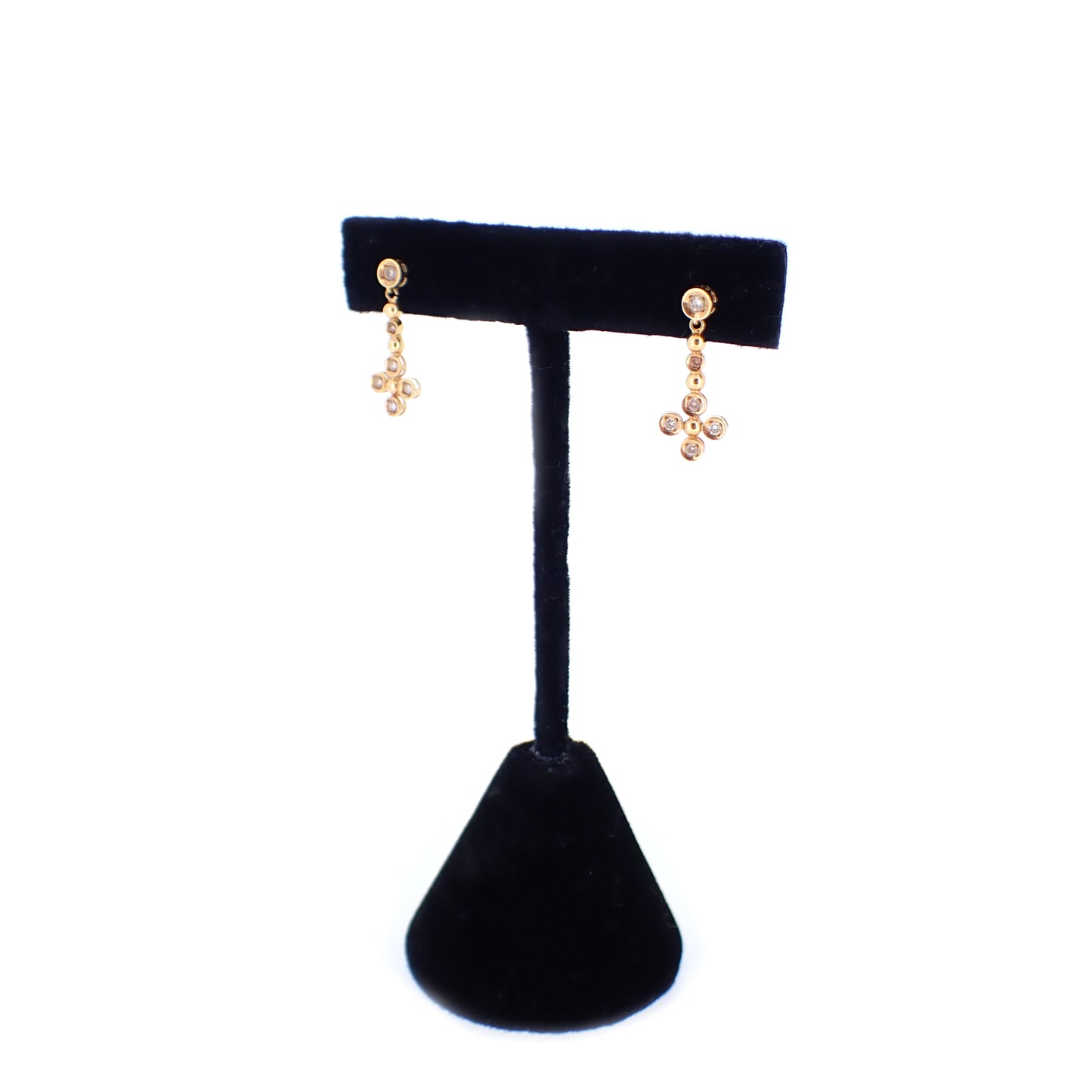 K18YG ダイヤ スウィング デザイン 0.2ct 1.7g ゴールド レディース ピアス