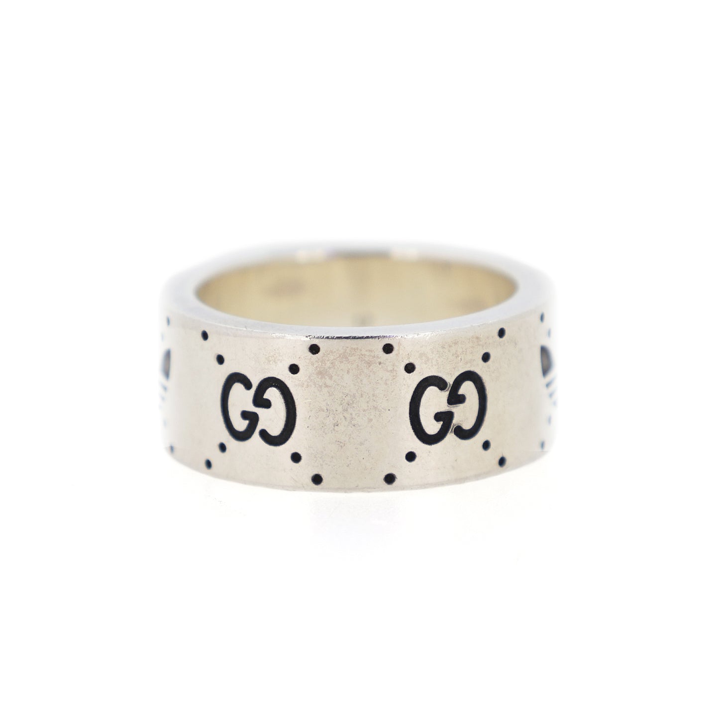 GUCCI グッチ × アディダス エングレービング リング 17号 Sv925 メンズ リング 指輪