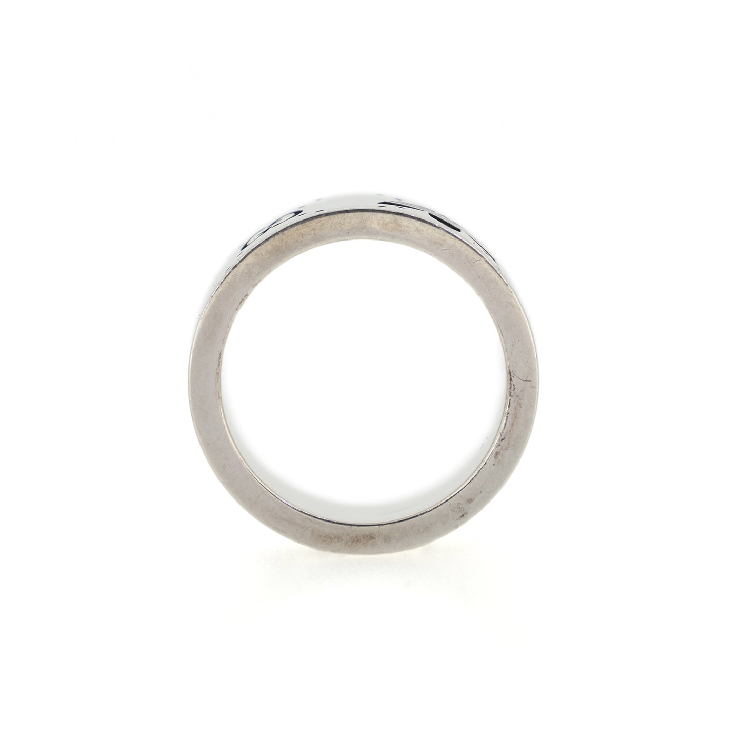 GUCCI グッチ × アディダス エングレービング リング 17号 Sv925 メンズ リング 指輪
