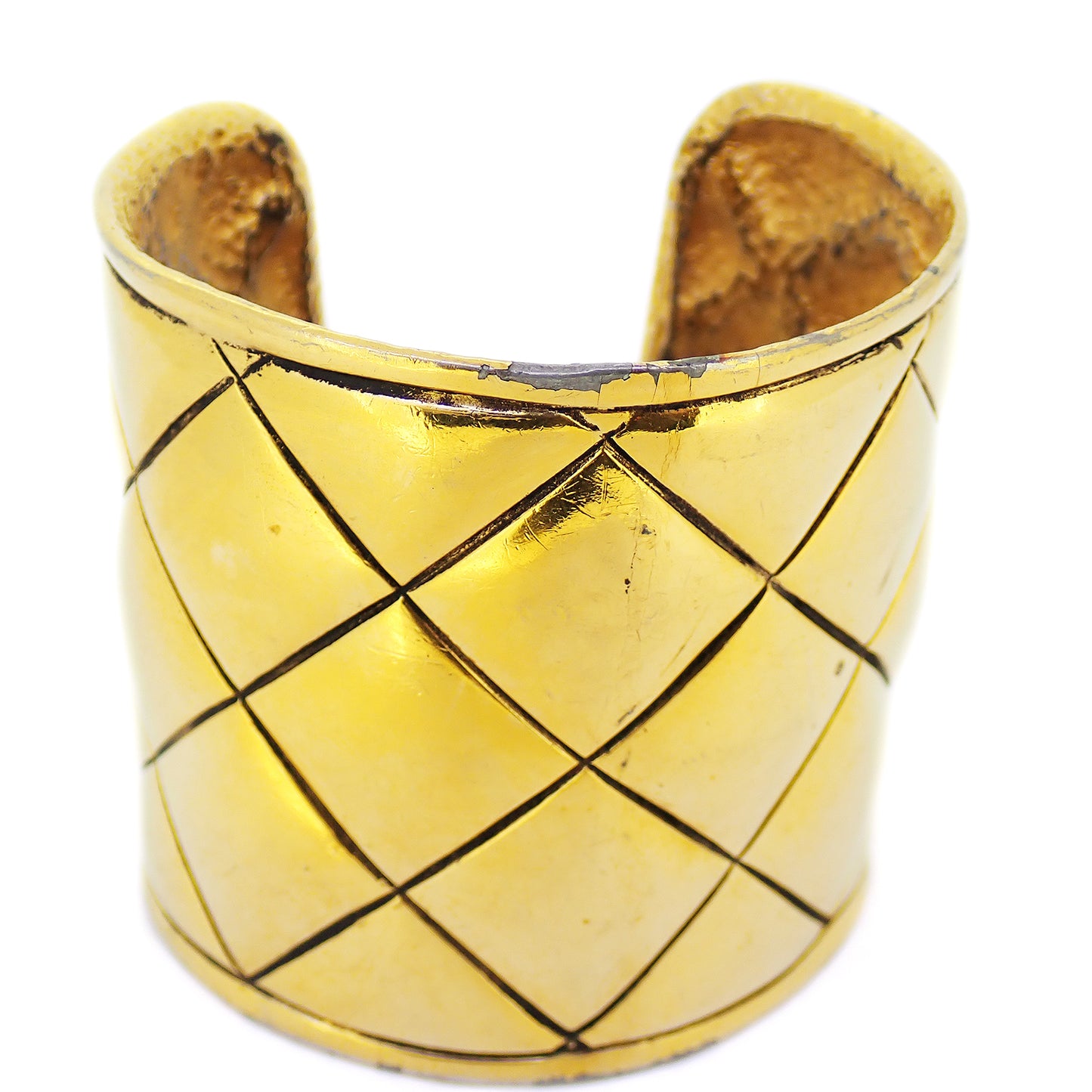 CHANEL シャネル ヴィンテージ マトラッセ ゴールド レディース バングル