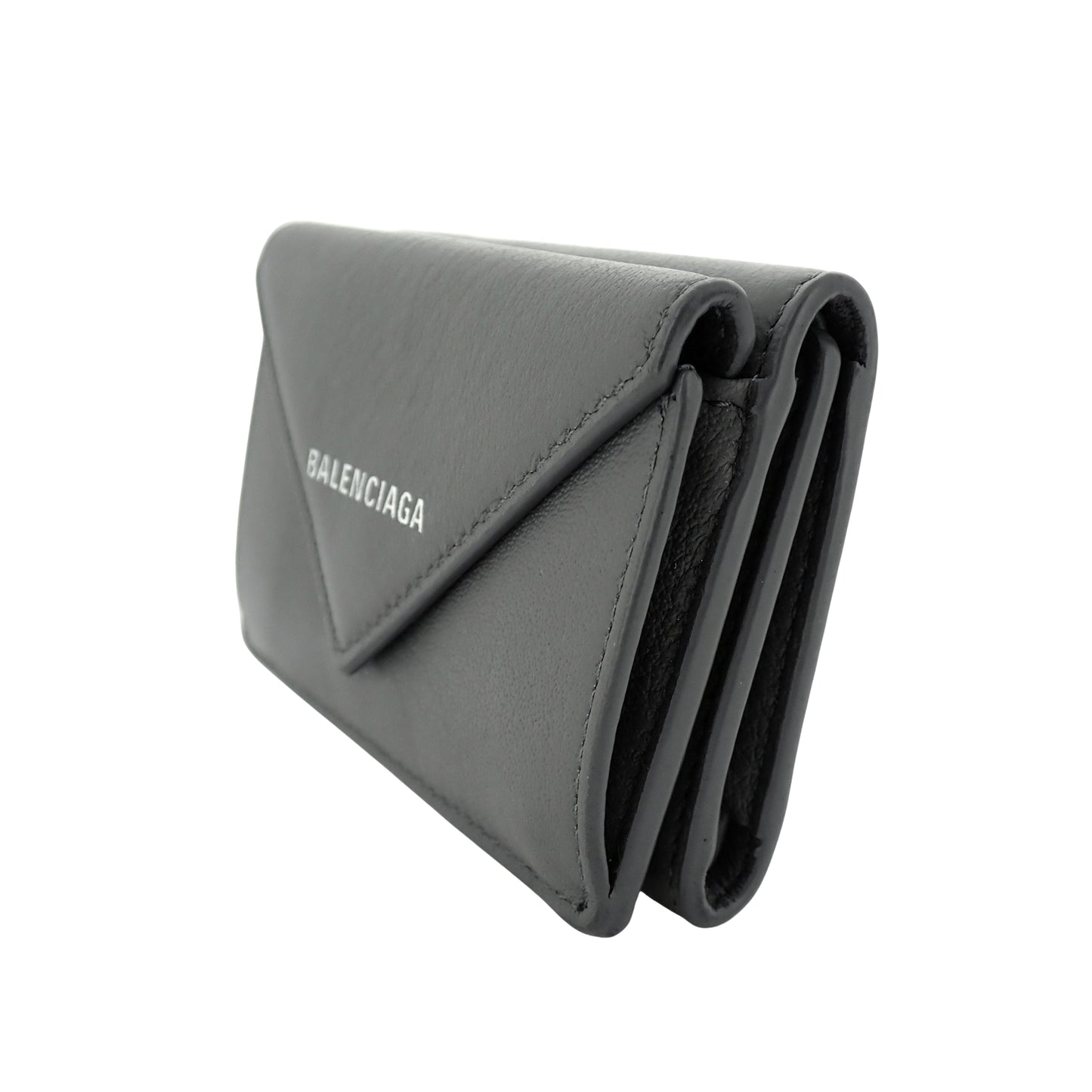 BALENCIAGA バレンシアガ ペーパー ミニウォレット 391446-DLQ0N-1215 グレー レディース 三つ折り財布
