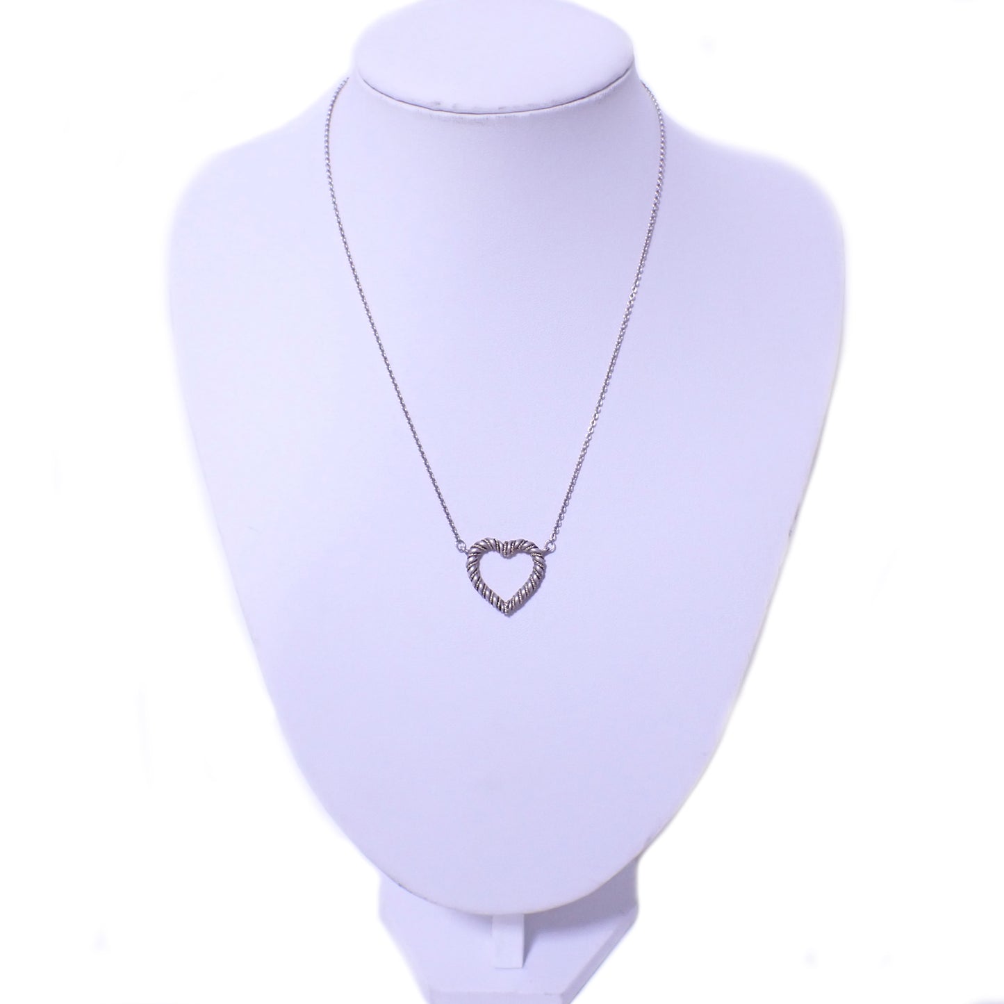 TIFFANY&Co. ティファニー ツイスト ハート コンビ K18YG Sv925 シルバー レディース ネックレス