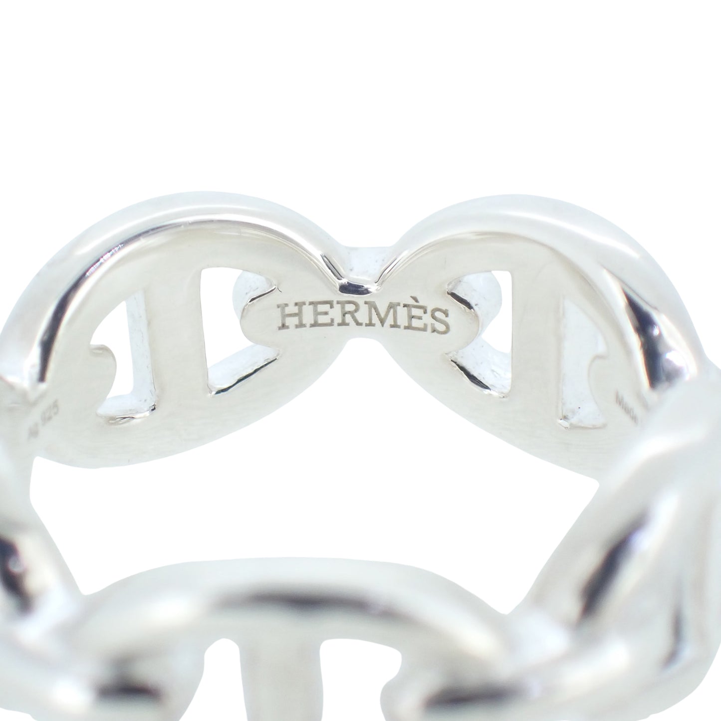 HERMES エルメス シェーヌ ダンクル アンシェネ PM Sv925 H109507B 9号 #49 レディース リング 指輪