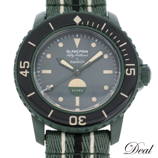Swatch スウォッチ ブランパン×スウォッチ スキューバ フィフティ ファゾムス グリーンアビス SO35G100 メンズ 腕時計
