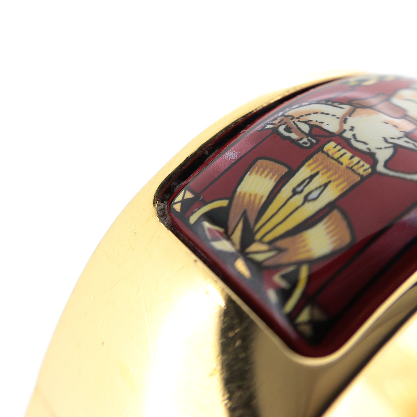 HERMES エルメス ロケ バングル ウォッチ L01.201 七宝焼き レディース 腕時計