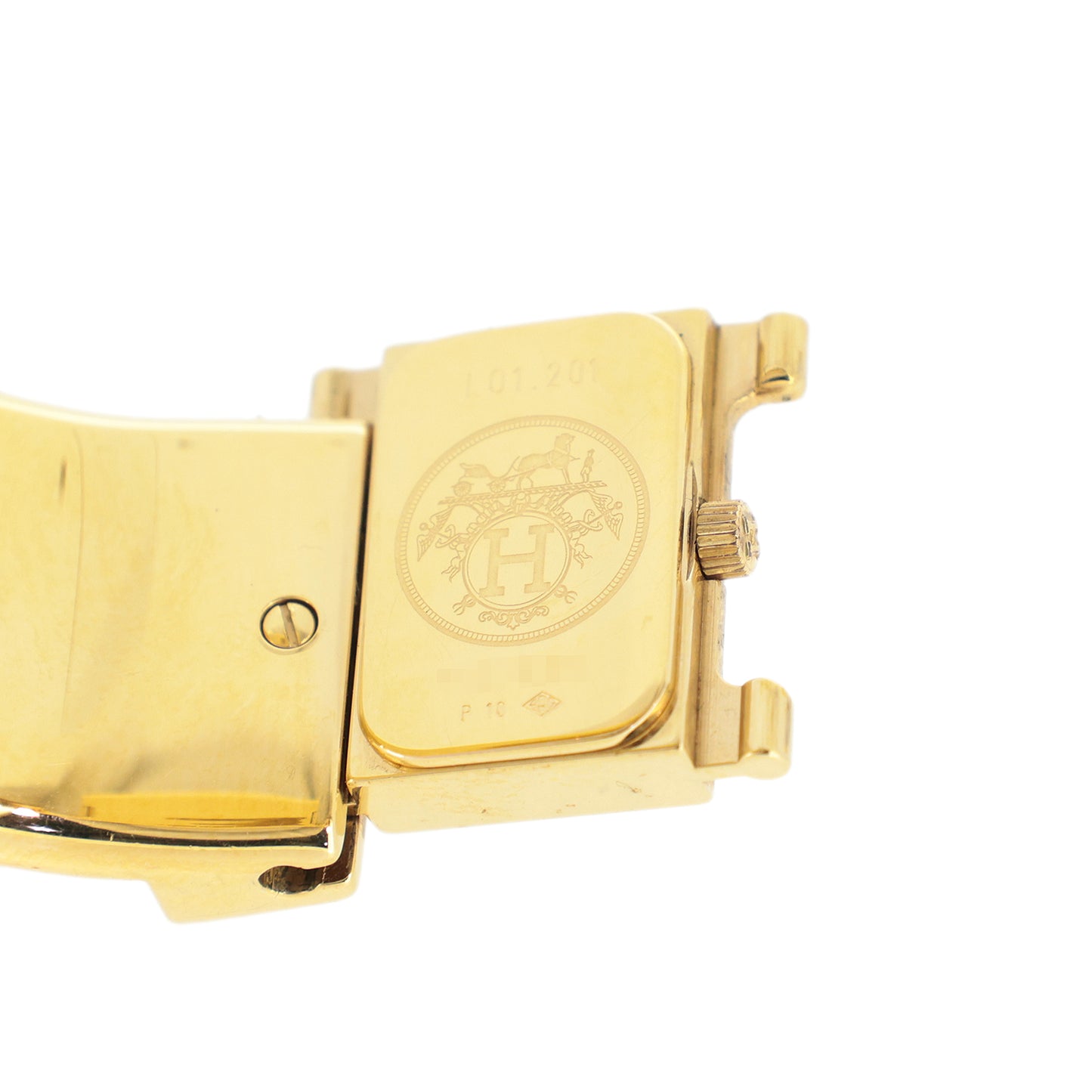 HERMES エルメス ロケ バングル ウォッチ L01.201 七宝焼き レディース 腕時計