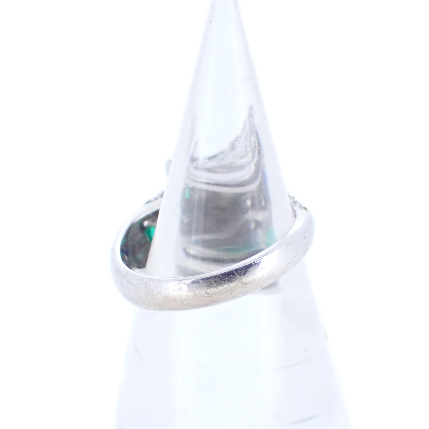 K18WG パンサー モチーフ ダイヤ ルビー サファイア エメラルド 12号 シルバー レディース リング 指輪