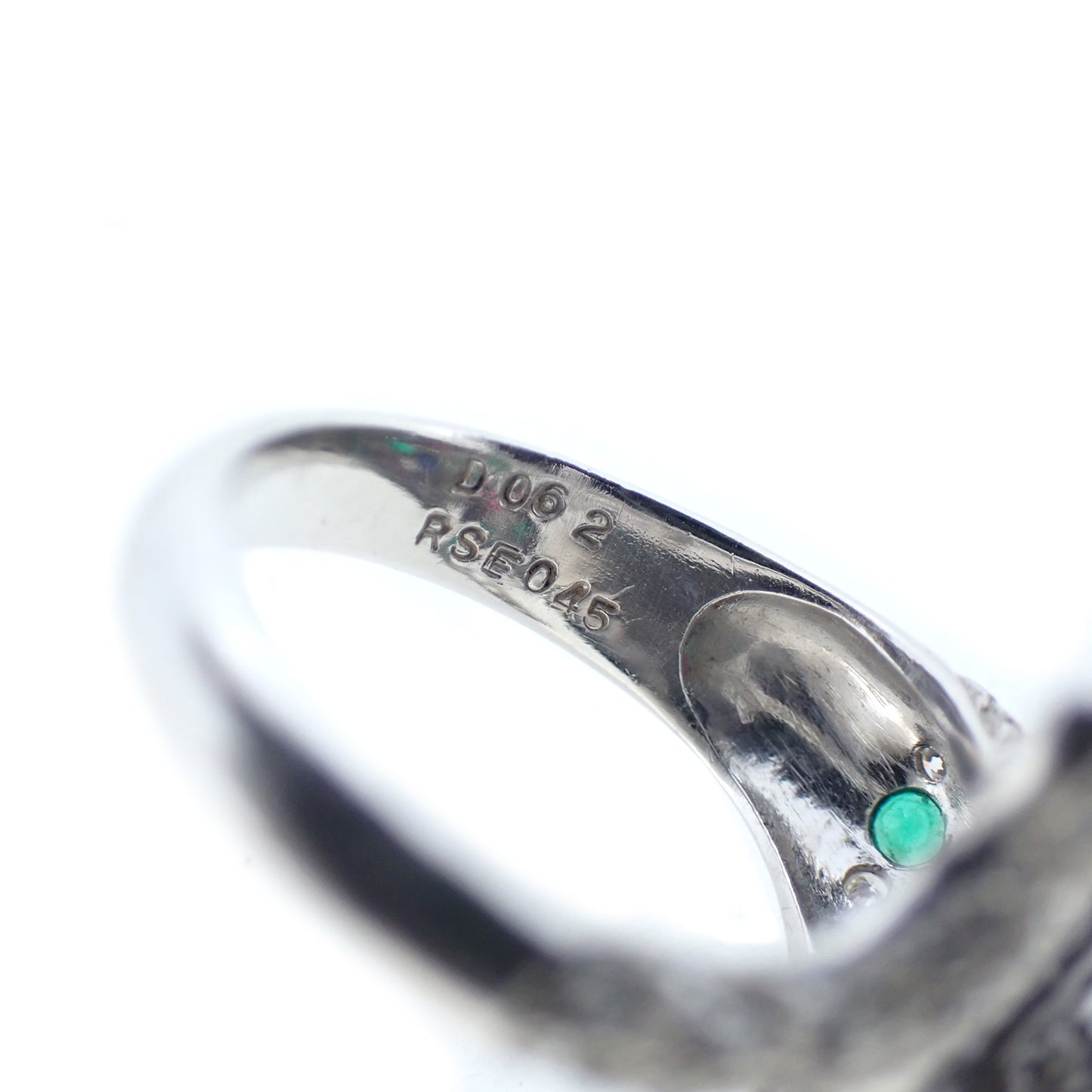 K18WG パンサー モチーフ ダイヤ ルビー サファイア エメラルド 12号 シルバー レディース リング 指輪