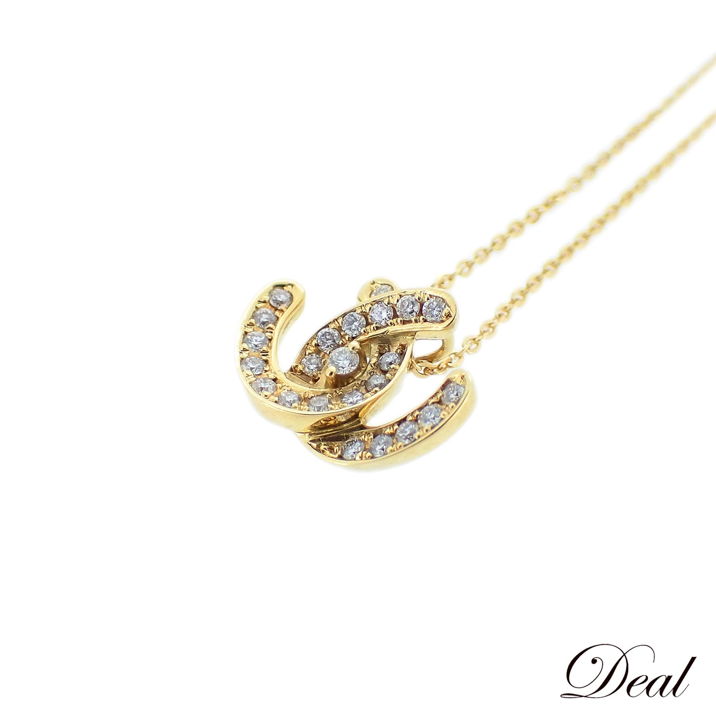 K18YG ダイヤモンド デザイン 0.22ct 3.8g ゴールド レディース ネックレス